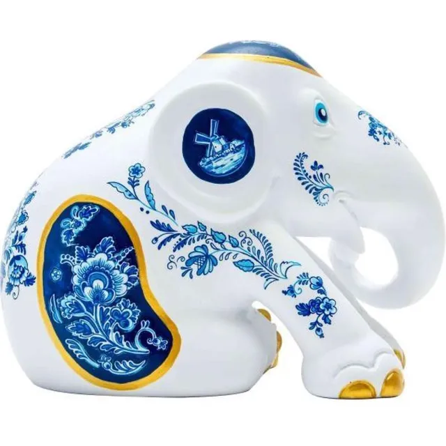Elephant Parade Dreaming of Delft 15cm Handgemaakt Olifantenstandbeeld Multi