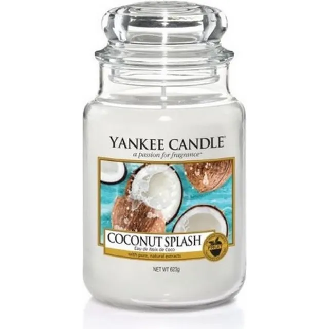 Yankee Candle Geurkaars Large Coconut Splash - 17 cm / ø 11 cm Wit