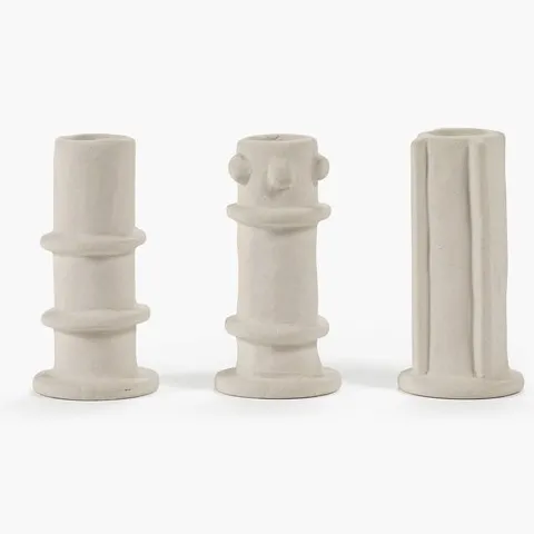 Serax Marie Michielssen Marie - Kandelaar - Beige - 5 Ø - H 10cm - 3 stuks