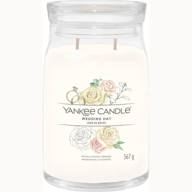 Yankee Candle Wedding Day Large Jar Geurkaars - 90 branduren - twee lonten Wit