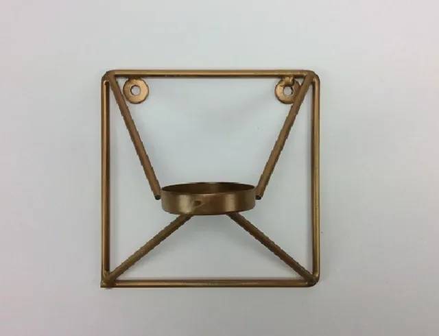 Joni's T.Light Square 15x15x19 cm Blue Gold goud