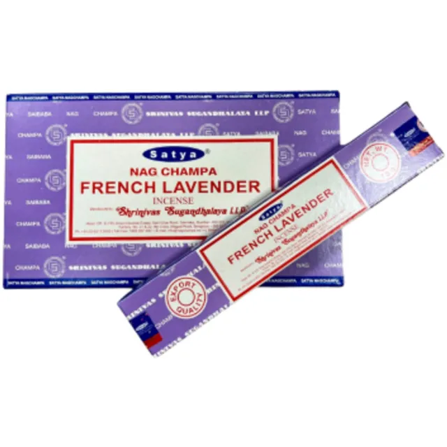 Satya Nag Champa French Lavender - wierook stokjes - 12 pakjes per doos