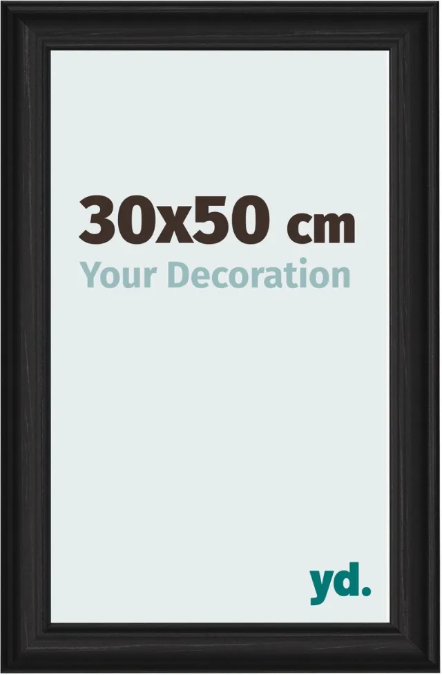 yd. Your Decoration - Fotolijst 30x50 cm - MDF - Zwart Houtnerf - Lazio