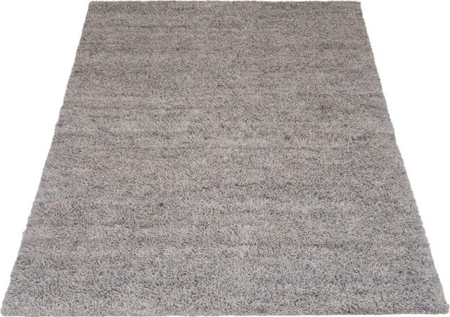 Veer Carpets Vloerkleed Berbero Pelosa Beige 101 - 160 x 230 cm - Wol Hoogpolig Vloerkleed – Japandi / Tijdloos Design Licht Grijs