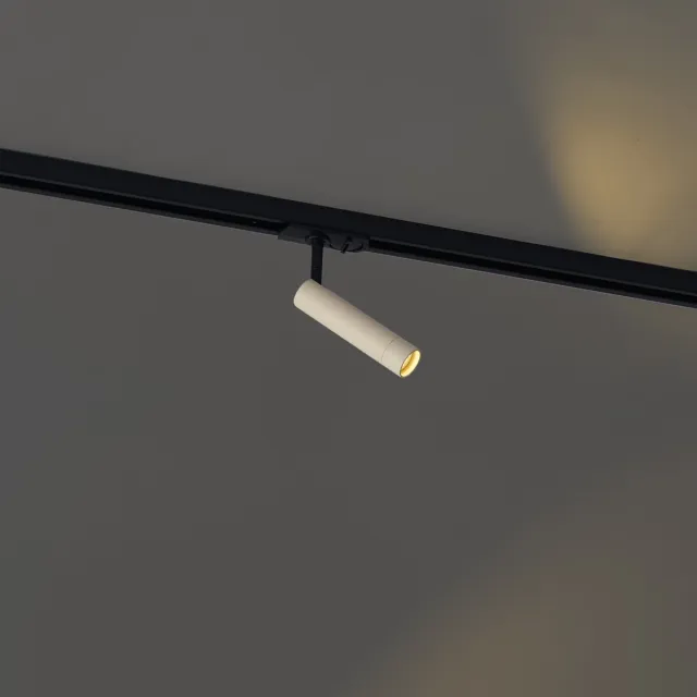 QAZQA ivy - Moderne Spot railsysteem verlichting, railverlichting geschikt voor led - 1 lichts - Ø 2.8 cm - Beige - Woonkamer | Slaapkamer | Keuken