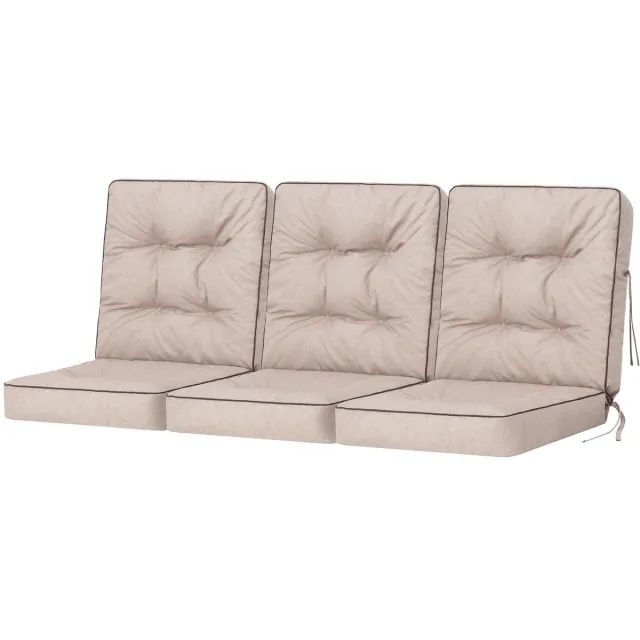 Ibenzoa Comfortabele en Stijlvolle Zitkussens voor Tuinbanken en Schommelbanken, Waterbestendig en UV-Bestendig, 180 cm Beige