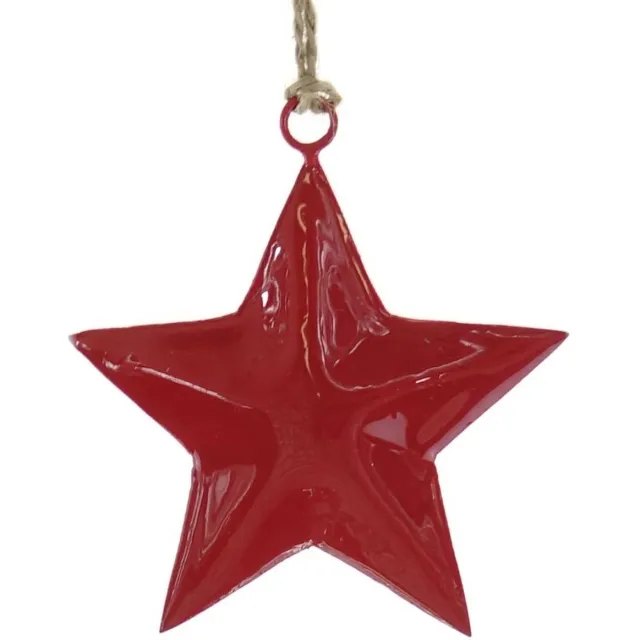 posiwio kerstster hanger rood Ø ca. 8,3 cm metaal