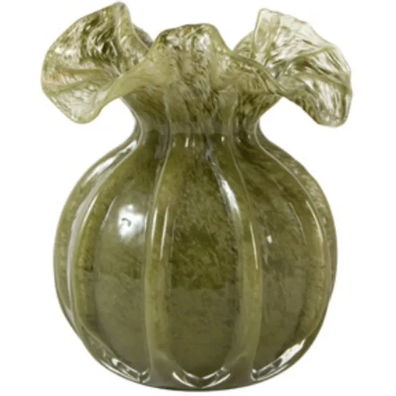 Light & Living Vaas XEREA - Groen - 12x12x17 cm