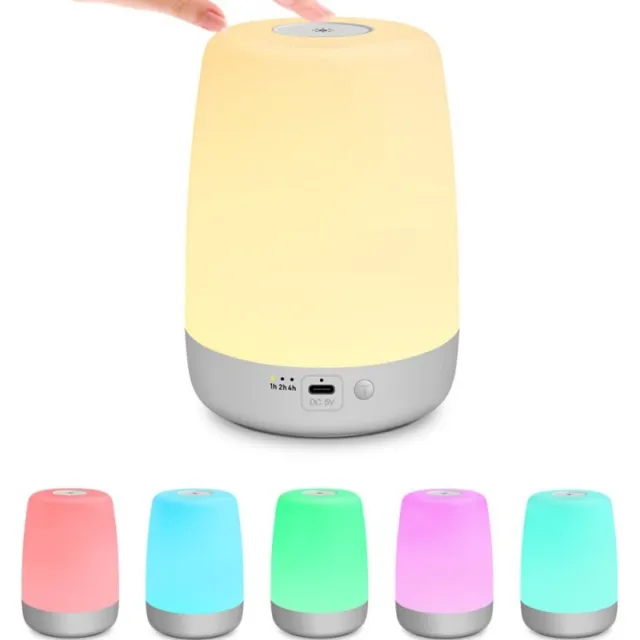 Excitat Nachtlampje - Nachtlampje voor op het bed - Dimbaar - LED-lamp - Geschikt voor slaapkamer en woonkamer Wit
