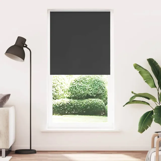 vidaXL Rolgordijn verduisterend 105x210 cm stofbreedte 100,7 cm zwart