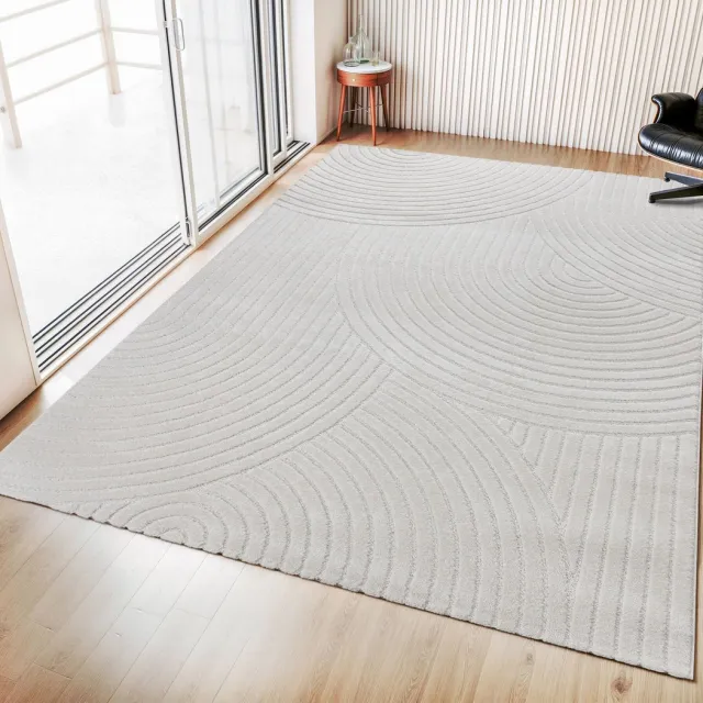 Muratap Vivant Japandi - Vloerkleed Laagpolig Effen - Creme- 240x340 CM