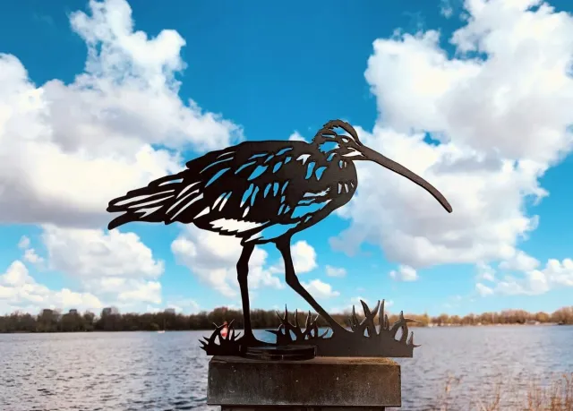 Birdwise metalen vogel Wulp metaal