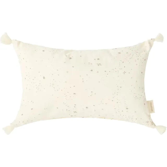 Nobodinoz Stories Kussen Met Franjes 35x20cm | Natural Milky Way [Wit,Beige]