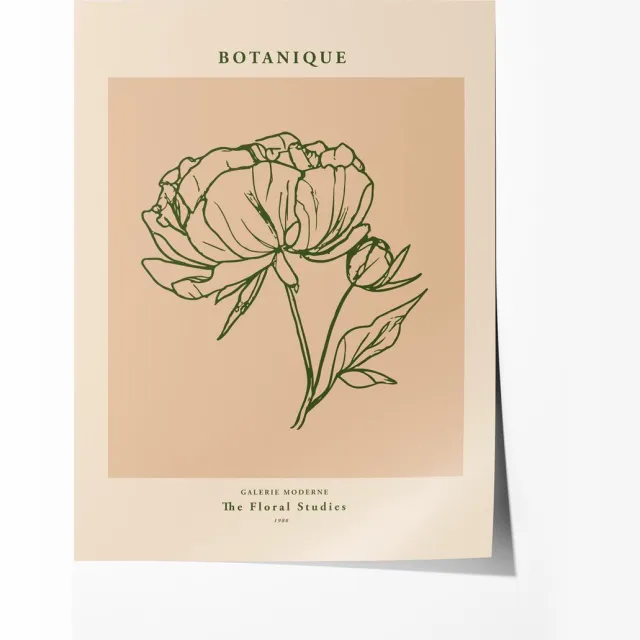 Botanique Bloemenposter - Poster 100x150 cm - Sfeervolle Wanddecoratie voor Woonkamer & Slaapkamer - Premium papier - zonder lijst Multicolor