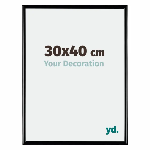 yd. Your Decoration - Fotolijst 30x40 cm - Kunststof - Zwart Hoogglans - Bordeaux