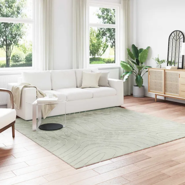 vidaXL Binnen- en buitentapijt PALMERAS Groen 240 x 240 cm Polyester, foto 2