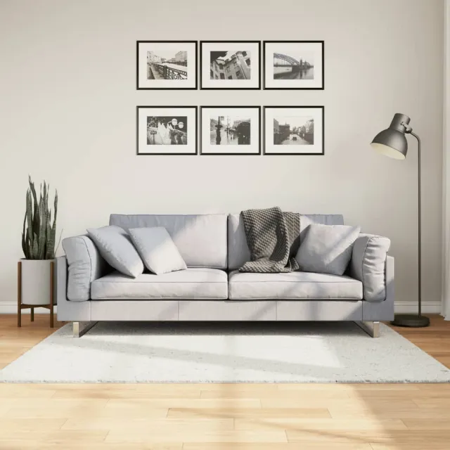 vidaXL Vloerkleed OVIEDO laagpolig 120x120 cm crèmekleurig, foto 5