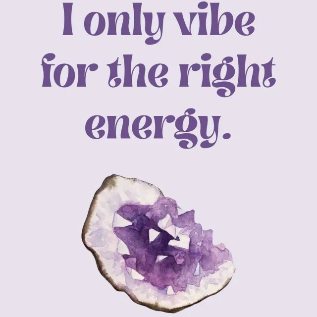 Moonlight Gemstones Perfect for Christmas Gifts! A4 Crystal-Inspired Quote Poster – I only vibe for the right energy Meerkleurig