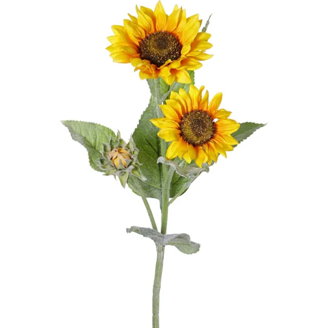 Top Art Topart Kunstbloem Zonnebloem tak - 86 cm - geel - kunst zijdebloem - decoratie bloemen