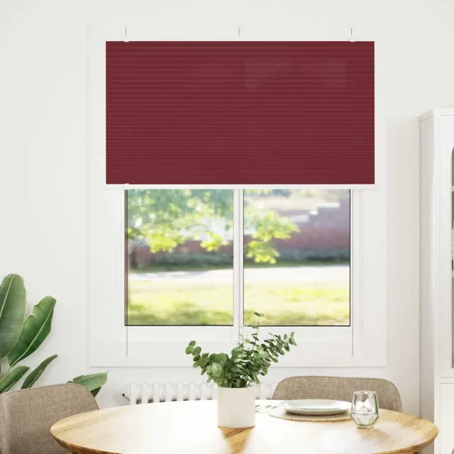 vidaXL Plissé rolgordijn 110x150cm stofbreedte 109,4cm bordeauxrood