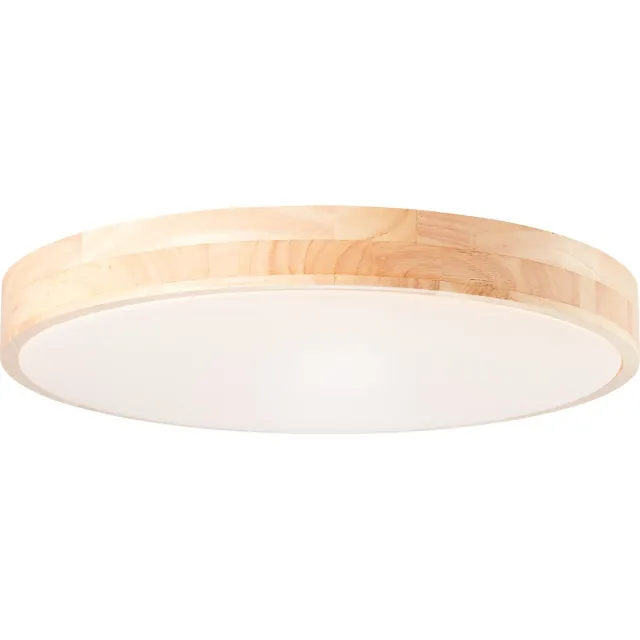 Brilliant Houten plafondlamp Slimline Ø 50cm - G80570A75 Hout Wit