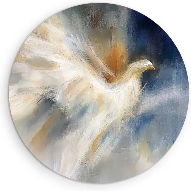 Saammp Forex Muurcirkel - Abstracte Vogel in Vlucht - Abstract - Ø 60 - Wandcirkel - Wanddecoratie Cirkel - Muurdecoratie Woonkamer - Slaapkamer decoratie - Rond Schilderij
