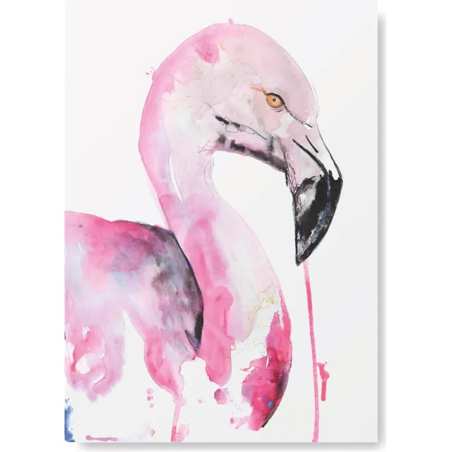 Natuurlijk Angelart Kunst Poster - Vogels - Flamingo - A4 Formaat - Kunst aan de muur roze