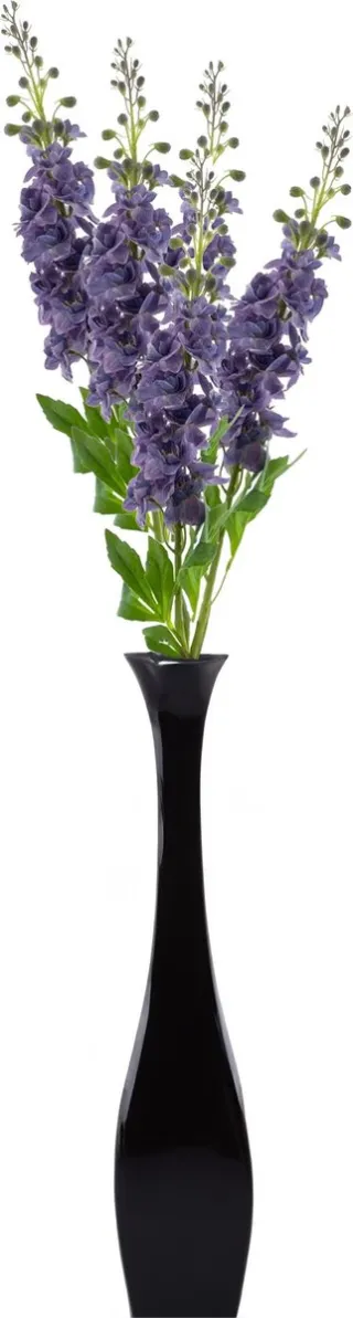 Bellatio Design Kunstbloemen bouquet Ridderspoor/delphinium - 8x - 87 cm - paars - kunst zijdebloemen
