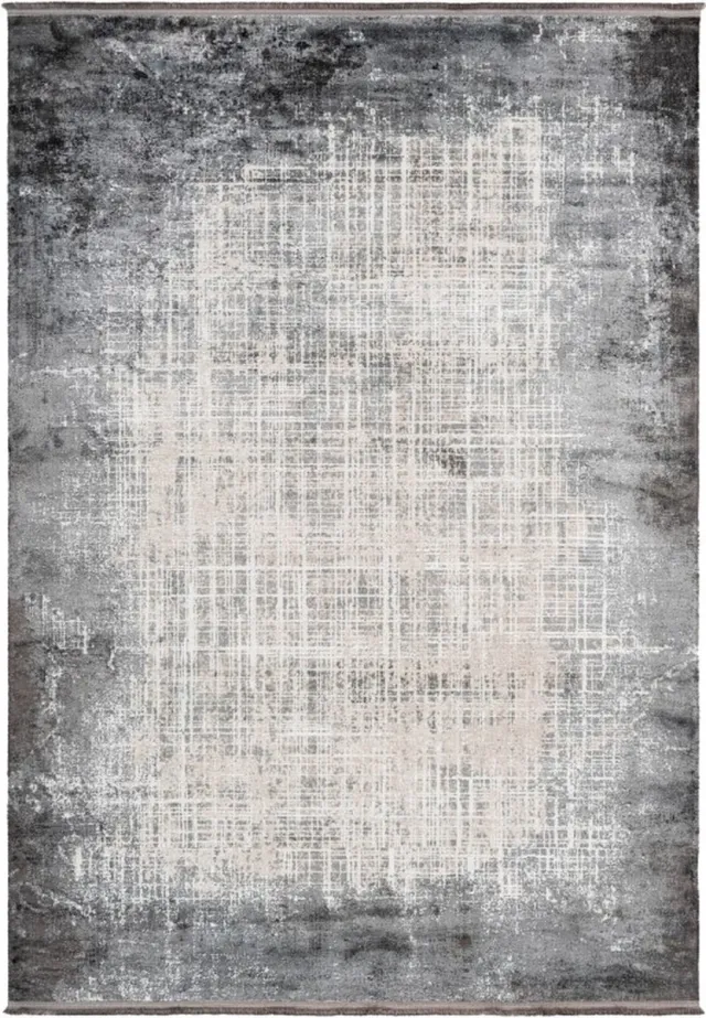 Muratap Luxury Picasso Elysee Laagpolig Velvet Vloerkleed Zilver- 80x150 CM