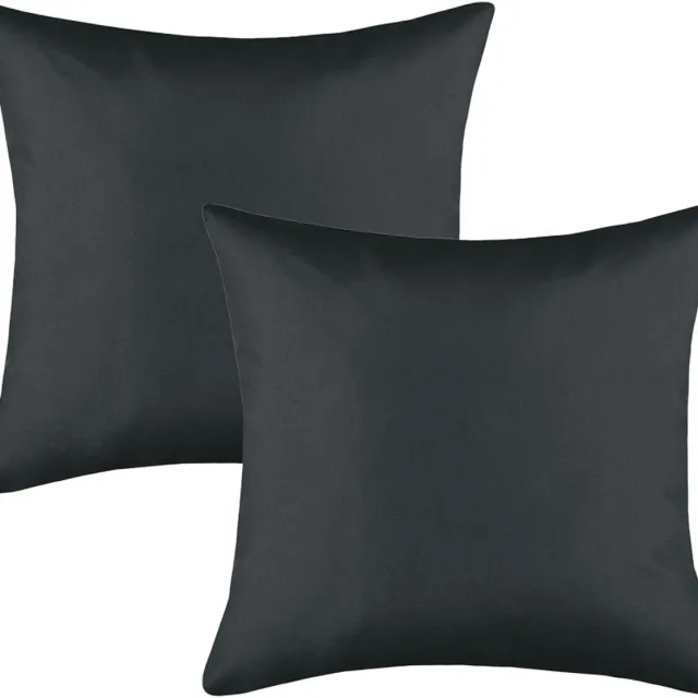 Stof Textile sierkussen Hawaii - 4x - antraciet - 40 x 40 cm - bank kussens - binnen/buiten - polyester