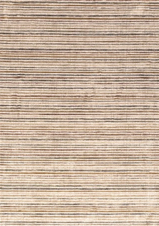 Acsento Siena 51 Vloerkleed - 160 x 230 cm - Beige,Bruin - Rechthoekig - Polyester - Woonkamer, Eetkamer, Slaapkamer - Strepen - Modern, Boho