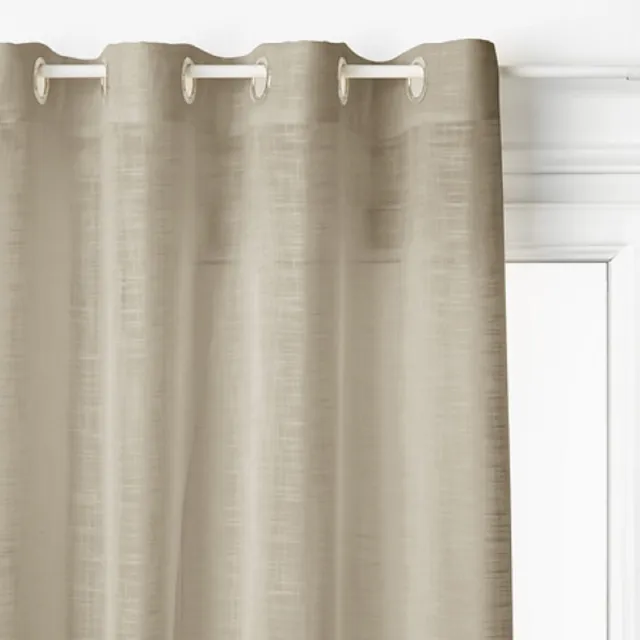 Atmosphera Créateur d'intérieur® Alton Gordijn - Vitrage Gordijnen - Sheer Curtains – Transparante Raamgordijnen - Lichtdoorlatend Gordijn voor Woonkamer & Slaapkamer - Polyester - 140 x 240 cm - Beige