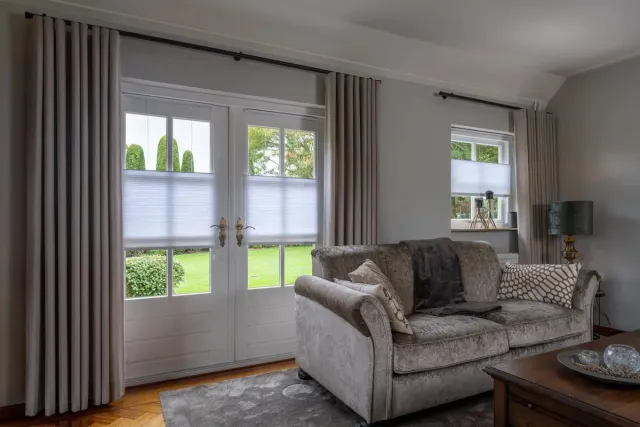 Dutchblinds Plisségordijnen - lichtdoorlatend - Wit - 105 x 250 cm - Raamdecoratie op maat