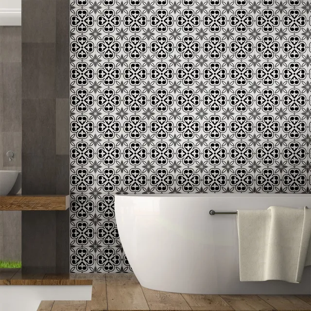 Ambiance Sticker Zelfklevende tegelmuurstickers voor keuken en badkamer - 60 Azulejos Dona tegelstickers - 60 stickers 15x15cm Multi color