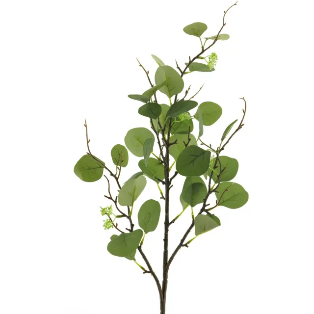 Bellatio Design Kunsttak / kunstbloem Eucalyptus - 92 cm - groen - boeket opvulling bladgroen