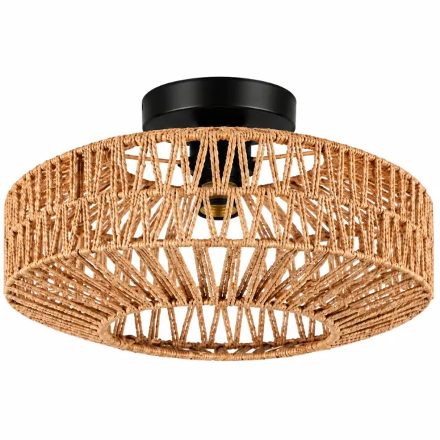 Lichtendirect XL-Bamboe Plafondlamp- Ø50CM- Slaapkamer Plafondlamp-Woonkamer plafondlamp- Plafonniere bamboe lamp