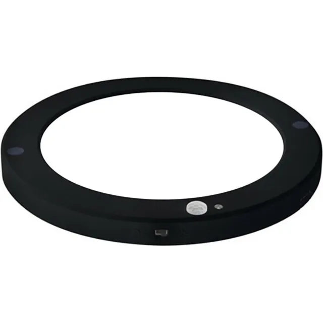 Qualu LED Plafondlamp met Bewegingssensor + Dag en Nacht Sensor - Kingtron Noctis - 20W 1800lm - Helder/Koud Wit 6500K - Opbouw/Inbouw - Zwart Rond
