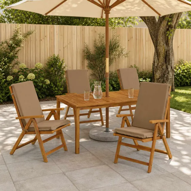 vidaXL Kussen voor stoel met hoge rug GEMERT 6 st 100% Polyester Taupe