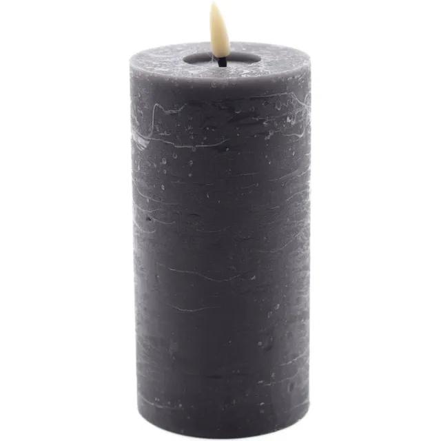Mansion Atmosphere led kaars rustic grijs 15x7,5cm