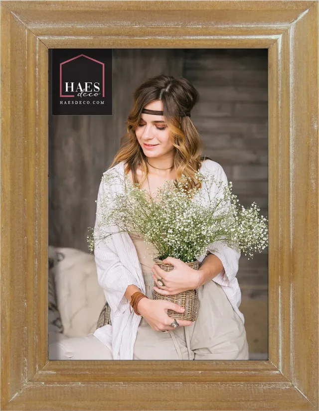 HAES deco Houten Fotolijst Nancy Vintage Bruin voor 1 foto formaat 10x15 - SP10215
