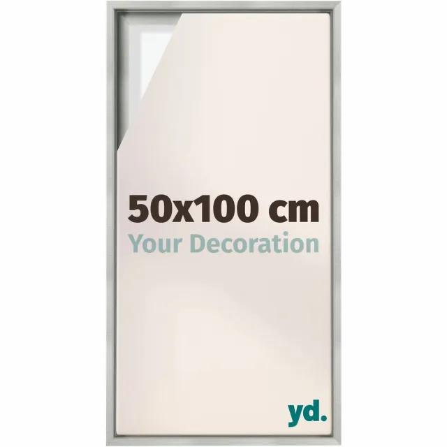 yd. yd, Baklijst 50x100 cm Zilver Mat - Lijst voor Canvasdoek - MDF Lyon