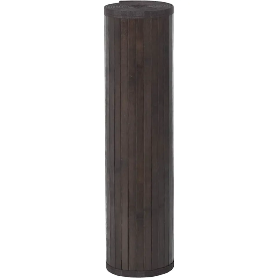 vidaXL Vloerkleed rechthoekig 60x500 cm bamboe donkerbruin