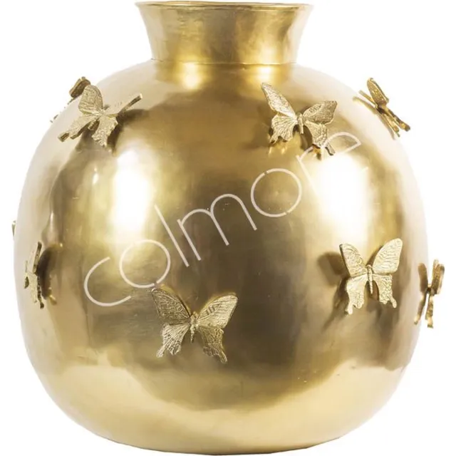 Colmore by Diga luxueuze gouden grote vaas met vlinders 51 x 53 cm