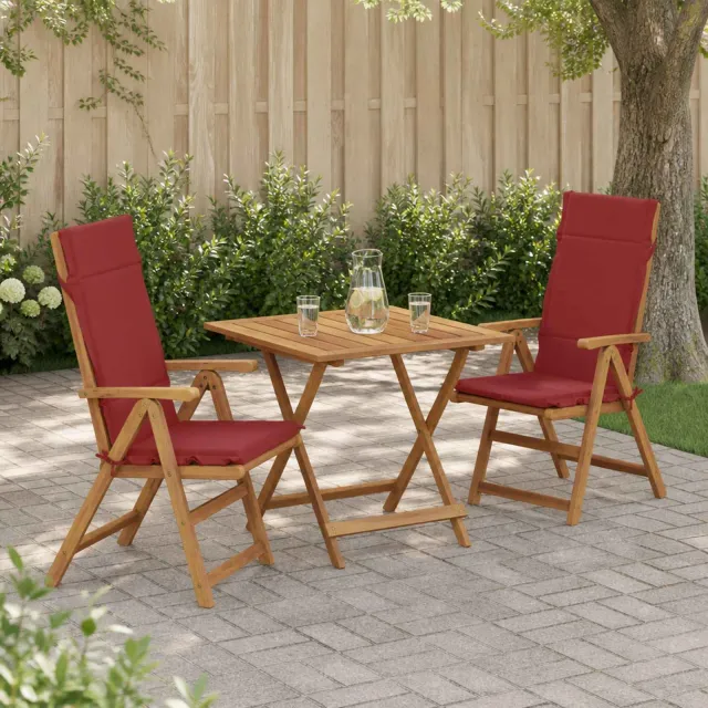 vidaXL Kussen voor stoel met hoge rug GEMERT 2 st 100% Polyester rood