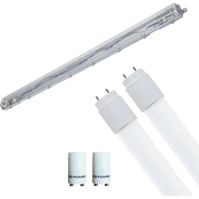 Velvalux LED Waterdichte TL Armatuur met T8 Buizen - Velvalux Strela - 150cm - Dubbel - Koppelbaar - Waterdicht IP65 - 44W - Natuurlijk Wit 4200K
