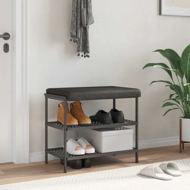 vidaXL Bankkussen Kunstleer Zwart Diepte 35 cm