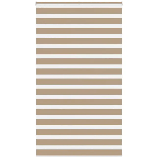 vidaXL Zebra - Blind - 130x200 - cm - stofbreedte - 125,9 - cm - polyester - zandbruin