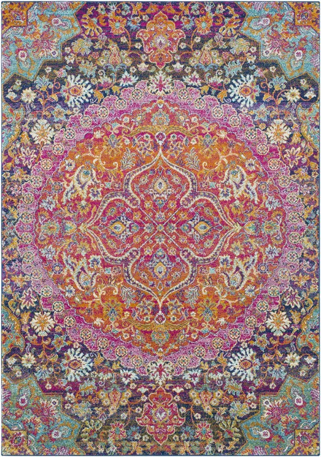 Surya Neerja vloerkleed vintage oosters granaatrood