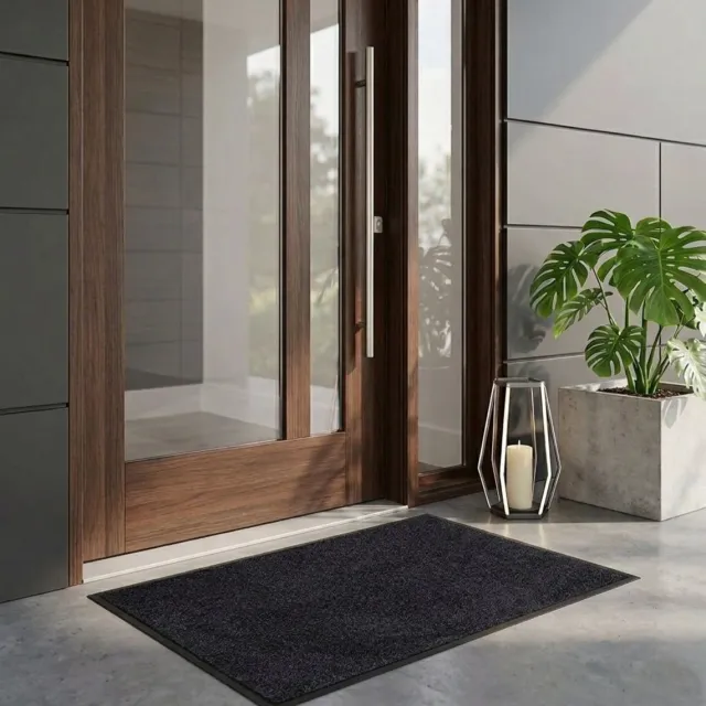 Floordirekt Vuilvangmat Use&Wash - Antislip Deurmat - Veelzijdig Inzetbaar - Zwart - 40 x 60 cm - Onderhoudsvriendelijk, Slijtvast & Ideaal voor Hal, Entree en Woonruimte