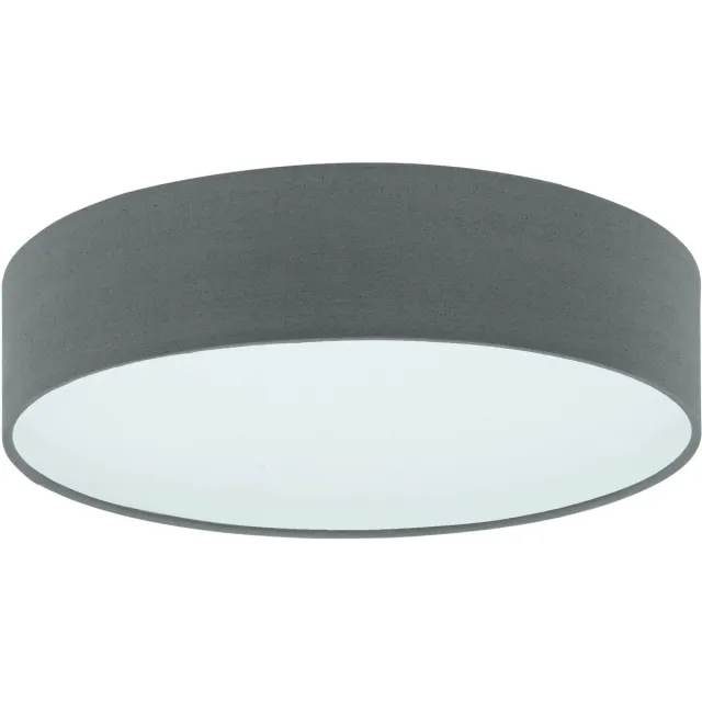 Eglo Revilla 1 Plafondlamp - E27 - Staal|Textiel - Wit|Grijs